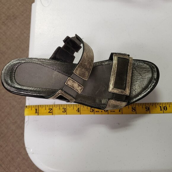 Naot Womens Metallic Wedge Sandals Size US 8.5 EU 39 Slip On Boho Festival Club - Picture 10 of 12